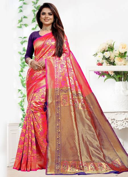 1001 Santraj New Exclusive Wear Designer Banarsi Silk Saree Collection 1001 Santraj-Pink